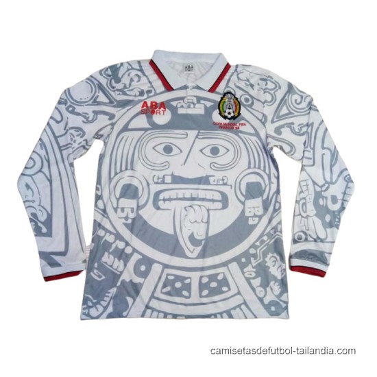 2ª Camiseta Mexico Manga Larga Retro 1998 - Haga un click en la imagen para cerrar